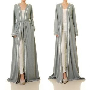 Floor length long maxi robe cardigan housecoat